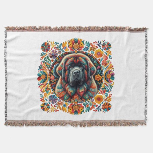 Boho Newfoundland symbool Deken (Voorkant)