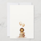 Boho Nieuw Chapter Wild Lion Balloon Baby shower Bedankkaart (Achterkant)
