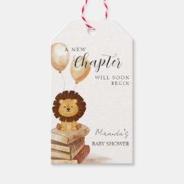 Boho Nieuw Chapter Wild Lion Balloon Baby shower Cadeaulabel