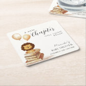 Boho Nieuw Chapter Wild Lion Balloon Baby shower Kartonnen Onderzetters (Schuin)