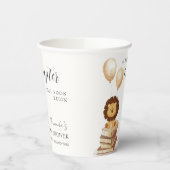 Boho Nieuw Chapter Wild Lion Balloon Baby shower Papieren Bekers (Links)