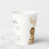 Boho Nieuw Chapter Wild Lion Balloon Baby shower Papieren Bekers (Rechts)