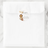 Boho Nieuw Chapter Wild Lion Balloon Baby shower Ronde Sticker (Tas)