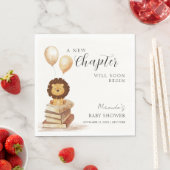 Boho Nieuw Chapter Wild Lion Balloon Baby shower Servet (Insitu)