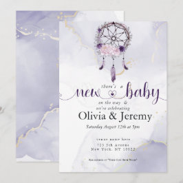 BOHO Nieuwe Baby Amethyst Stof Roze Droomvanger Kaart