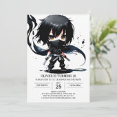 Boho Ninja Scroll Verjaardag Kaart (Staand voorkant)