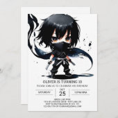 Boho Ninja Scroll Verjaardag Kaart (Voorkant / Achterkant)