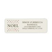Boho Noel Rustic Farmhouse Simple Christmas  Etiket (Voorkant)