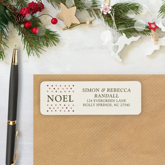 Boho Noel Rustic Farmhouse Simple Christmas  Etiket