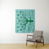  boho Nouveau met hart Wandkleed (In situ)