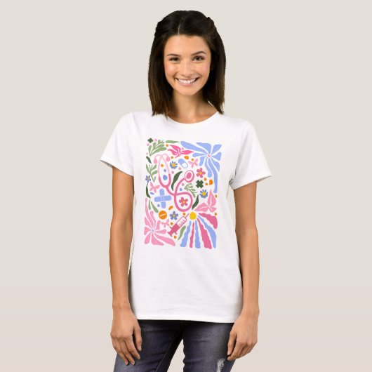 Boho Nurse Elements Stethoscoop Nurse Things T-shirt (Voorkant volledig)