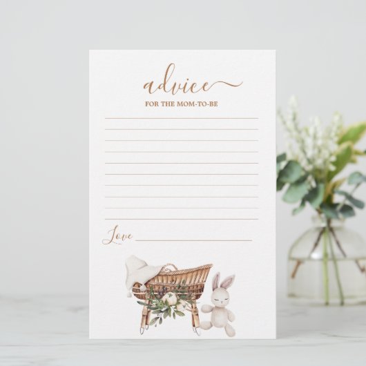 Boho Nursery Advice for Mam to be Card (Staand voorkant)