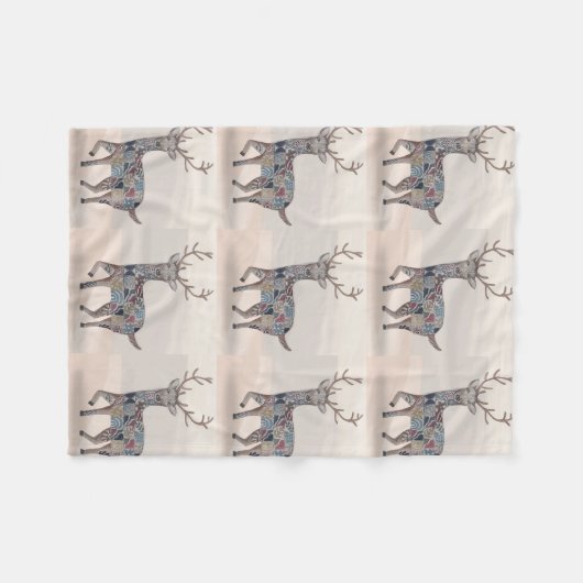 Boho Nursery Art Baby Blanket Fleece Deken (Voorkant (Horizontaal))