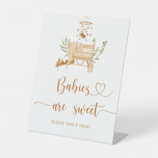 Boho nursery Babies zijn een mooie voetstuk Reclamebord Met Voetstuk (Voorkant)