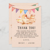 Boho Nursery Baby Baby shower Hartelijk dank Bedankkaart (Voorkant / Achterkant)
