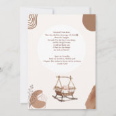 Boho Nursery Baby Boy Moslim Pasgeboren Aqiqah Aqe Kaart (Achterkant)