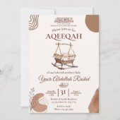 Boho Nursery Baby Boy Moslim Pasgeboren Aqiqah Aqe Kaart (Voorkant)