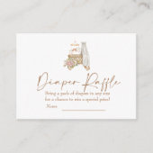 Boho Nursery Baby shower Diaper Raffle Informatiekaartje (Voorkant)