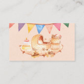 Boho Nursery Baby Toys Diaper Raffle Visitekaartje (Achterkant)