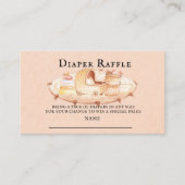 Boho Nursery Baby Toys Diaper Raffle Visitekaartje (Voorkant)
