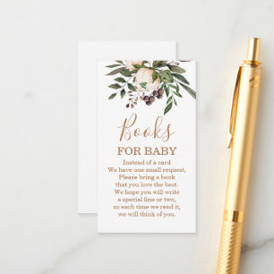 Boho Nursery-boeken voor baby-sluitingskaart Informatiekaartje