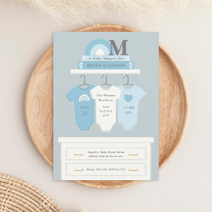 Boho Nursery Boy Baby shower Kaart