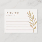 Boho Nursery Chic Baby shower Advice Card Advieskaart (Voorkant)