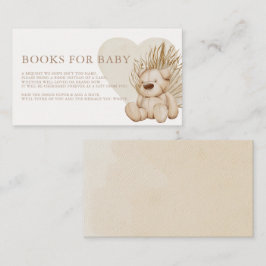 Boho Nursery Chic Baby shower Books for Baby Enclo Informatiekaartje