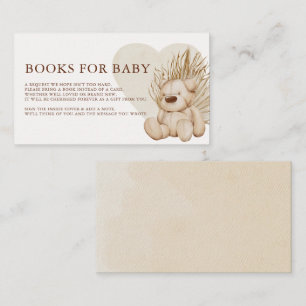 Boho Nursery Chic Baby shower Books for Baby Informatiekaartje
