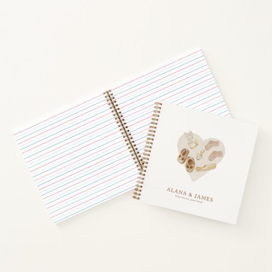 Boho Nursery Chic Baby shower Budget Guest Book Notitieboek (Binnen)