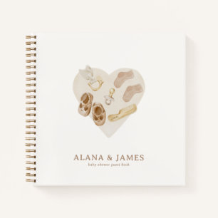 Boho Nursery Chic Baby shower Budget Guest Book Notitieboek