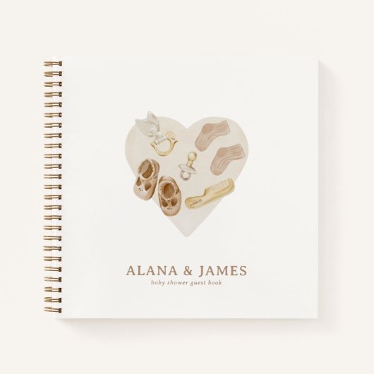 Boho Nursery Chic Baby shower Budget Guest Book Notitieboek (Voorkant)