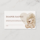 Boho Nursery Chic Baby shower Diaper Raffle Informatiekaartje (Voorkant)