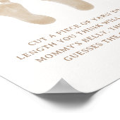 Boho Nursery Chic Baby Shower Hoe Groot Game Poster (Hoek)