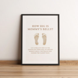 Boho Nursery Chic Baby Shower Hoe Groot Game Poster