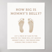 Boho Nursery Chic Baby Shower Hoe Groot Spel Poster (Voorkant)