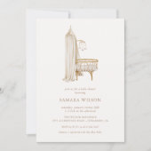 Boho Nursery Chic Girl Baby shower Kaart (Voorkant)