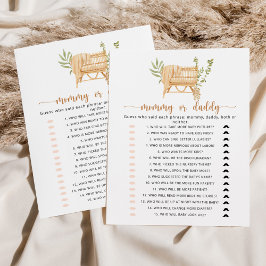 Boho nursery mamma of papa baby shower game