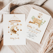 Boho nursery mobile baby shower kaart