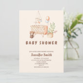 Boho nursery mobile baby shower kaart (Staand voorkant)