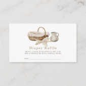 Boho Nursery Moses Basket Luier Raffle Ticket Informatiekaartje (Voorkant)