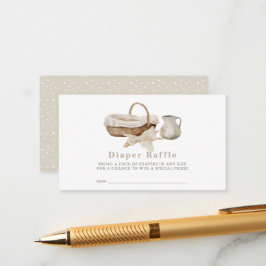 Boho Nursery Moses Basket Luier Raffle Ticket Informatiekaartje