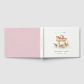 Boho Nursery Pink Floral Bassinet Baby shower Gastenboek (Volledig)