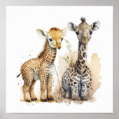 Boho Nursery Scene Wall Decal Poster (Voorkant)