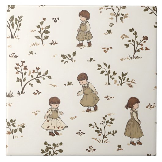 Boho Nursery Storybook Tegeltje (Voorkant)