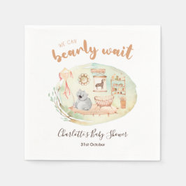 Boho Nursery we kunnen Baby shower Napkin wachten Servet