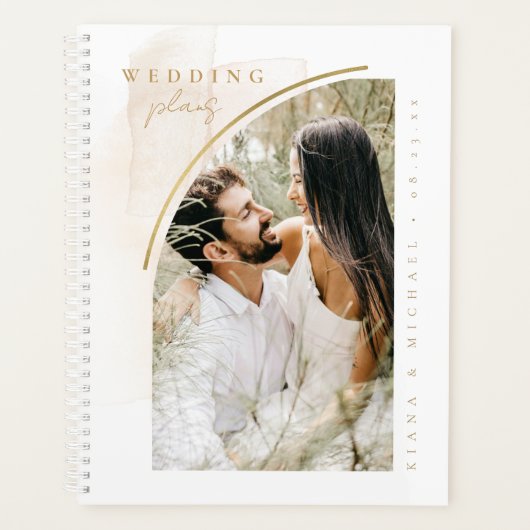 Boho Oase Boog Trouwfoto ID959 Planner (Voorkant)