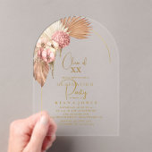 Boho Oasis Afstuderen ID965 Acryl Uitnodigingen (Insitu (Draagbaar))