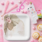 Boho Oasis Bloemboog Bruiloft ID959 Papieren Bordje (Feest)