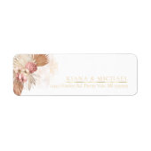 Boho Oasis Bloemen Bruiloft ID959 Etiket (Voorkant)